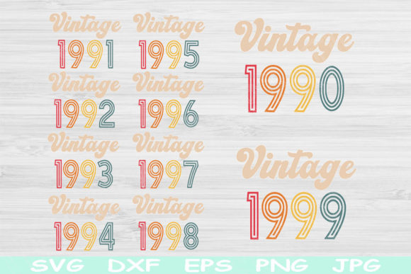 Review: 30th Birthday Svg, 1990-1999 Vintage