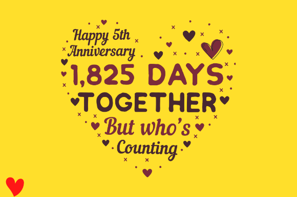 Review: CELEBRATE 5TH WEDDING ANNIVERSARY Design
