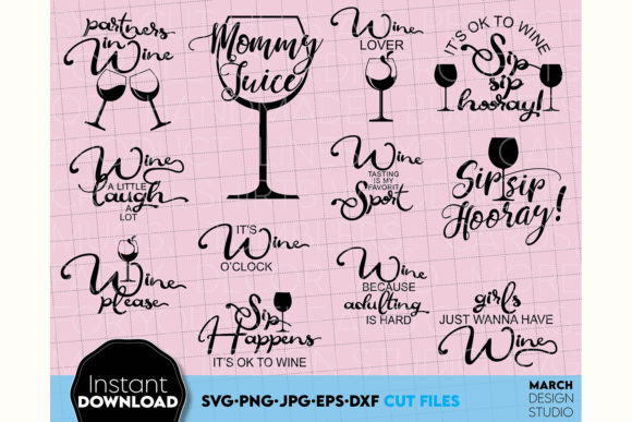 Review: Wine Glasses Bundle SVG for Embroidery Projects