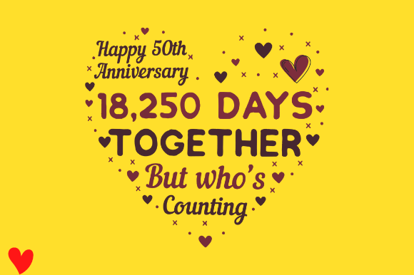 Reviewing the Celebrate 50th Wedding Anniversary Design