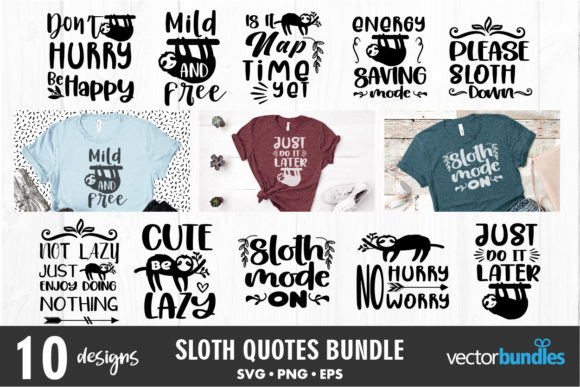 Sloth Quote Bundle: A Designer's Take on Real Embroidery Use